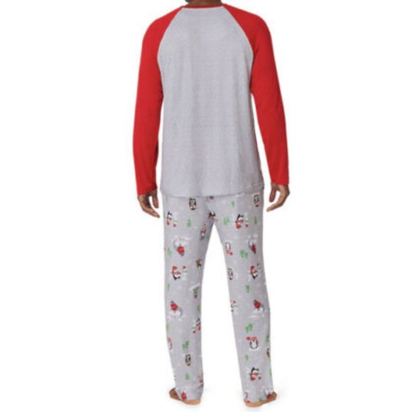 Jammies For Your Families NWT Mens Snow King Penguin Skiing Sleep Set 4XB - Picture 2 of 3